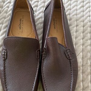 The Men's Store Dark Brown Leather Slip-Ons